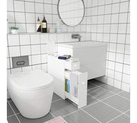 Slim Standing Bathroom Storage Cabinet Over Toilet & Under Sink Organizer With Drawers, Narrow Space-Saving Cupboard For Bathroom