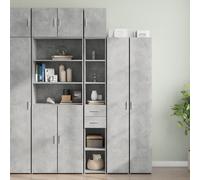Slim Storage Cabinet Concrete Grey 30x42.5x225 cm Engineered Wood Berkfield Home Grey One Size