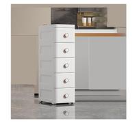 Slim Storage Cart with Drawers, Storage Cabinet for Small Space, Narrow Slim Bathroom Storage Cabinet Organizer for Tiny Kitchen Laundry Living Room Toilet Gap