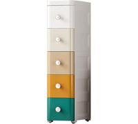 Slim Storage nizer Chest - Tall Bathroom Cabinet with 6-Tier Freestanding Drawer Cart on Casters for Efficient Home nization and Space-Saving Solutions