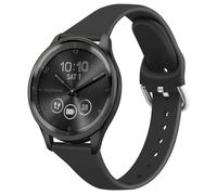 Slim Strap for Garmin Vivoactive 5/Vivomove 3 Strap/Vivomove HR Strap, 20mm Silicone Bracelet Replacement Band for Vivomove LUXE/Vivomove Sport/Vivomove Trend (Black)