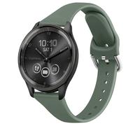 Slim Strap for Garmin Vivoactive 5/Vivomove 3 Strap/Vivomove HR Strap, 20mm Silicone Bracelet Replacement Band for Vivomove LUXE/Vivomove Sport/Vivomove Trend (Oliver green)