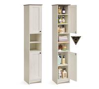 Slim Tall Bathroom Floor Storage Cabinet Superfast Toolless Assembly Narrow