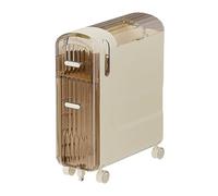 Slim Tall Vertical Bathroom Cabinet with Drawers and Casters, 3-Layer Storage Unit for Toilet Paper and Small Items, Freestanding Plastic Organizer