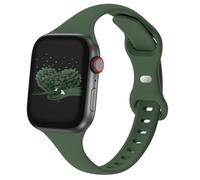 Slim Thin Narrow Band Compatible with Apple Watch 38mm 40mm 41mm 42mm 44mm 45mm 46mm 49mm, Replacement Silicone Sport Strap Wristbands for iWatch Series 9/8/7/6/5/4/3/2/1 Ultra/2 SE Women Men, Clover