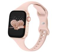 Slim, Thin Narrow Strap, Compatible with Apple Watch, 38 mm, 40 mm, 41 mm, 42 mm, 44 mm, 45 mm, 46 mm, 49 mm, Replacement Sports Strap Made of Soft Silicone for iWatch Series 10/9/8/7/6/5/4/3/2/1