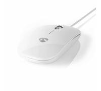 Slim Thin USB Optical Wired Scroll Mouse for PC Laptop Notebook Desktop White