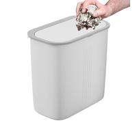 Slim Trash Can, Push Garbage Waste Bin, Odor Proof Touchless Trash Can for Under Sink Bedroom Commercial Restaurant Hospital Bathroom, Space Saving Sturdy Design, Hygienic Waste Management