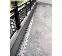 Slim Trench Drain for Outdoor Use, Rustproof and Waterproof Freestanding Drain Channel Kit for Patio, Yard, Driveway, and Sidewalk, Linear Shower Drainage Solution