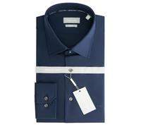 Slim twill shirt with two folds Michael Kors Bleu 38