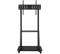 Slim Universal Swivel TV Stand - Stainless Steel Floor Mount for 12-27" TVs Black Floating Cabinet Supports Up to 20kg Adjustable Tilt Modern Style 3