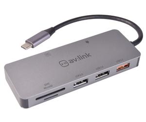Slim USB C Hub, 7-in-1 USB C Adapter 4K HDMI with Multi- Function, Use For Mac