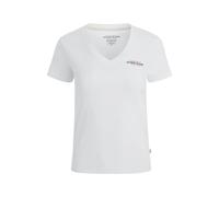 Slim V-neck T-shirt for women Guess American Blanc S