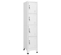 Slim Veal File Cabinet 4 Lockable Doors Metal Office Sto High Narrow Filing Cabinet for Efficient Worpace nizat Gray Design for Smals
