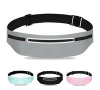 Slim Waist Bags, 08-Grey with 3 Pockets, Classic Modern Fashion Retro