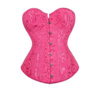 Slim Waist Corset A Fashionable Jacquard Dress for Women to Slim the Stomach, Body Shapes the Chest Tightens Fat Away Trousers, Hot Pink, M