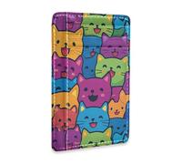 Slim Wallet Card Holders for Men Women Funny Cat Faces Minimalist Front Pocket Wallets Small Card Case RFID Blocking
