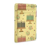 Slim Wallet Card Holders for Men Women Happy Kwanzaa Minimalist Front Pocket Wallets Small Card Case RFID Blocking Pale Yellow