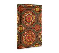 Slim Wallet Card Holders for Men Women Kwanzaa Geometry Brown Minimalist Front Pocket Wallets Small Card Case RFID Blocking