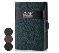 Slim Wallet Men Women Purse Mini Leather Small 12 Cards Coin Pocket RFID Green
