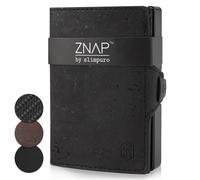 Slim Wallet Men Women Purse Mini Leather Small RFID Coin Pocket 12 Cards Black