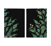 Slim Wallet Passport Holder Green Plant Leaves Printed Card Holder Passport Cove Leather Wallet Travel Document Organizer