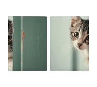 Slim Wallet Passport Holder Peeping Behind The Door Printed Card Holder Passport Cove Leather Wallet Travel Document Organizer