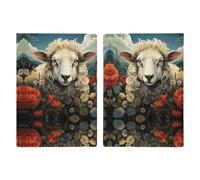 Slim Wallet Passport Holder Sheep Pattern Printed Card Holder Passport Cove Leather Wallet Travel Document Organizer, style, 20.3x13.8cm, Casual