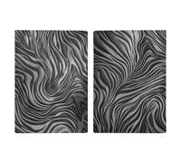 Slim Wallet Passport Holder Silver Animal Silhouette Printed Card Holder Passport Cove Leather Wallet Travel Document Organizer, style, 20.3x13.8cm, Casual