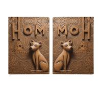 Slim Wallet Passport Holder Simple Dog Sculpture Printed Card Holder Passport Cove Leather Wallet Travel Document Organizer, style, 20.3x13.8cm, Casual
