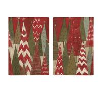 Slim Wallet Passport Holder Simple Drawing of Christmas Tree Printed Card Holder Passport Cove Leather Wallet Travel Document Organizer, style, 20.3x13.8cm, Casual