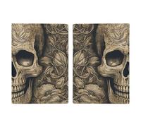 Slim Wallet Passport Holder Skull Pattern Style Printed Card Holder Passport Cove Leather Wallet Travel Document Organizer, style, 20.3x13.8cm, Casual