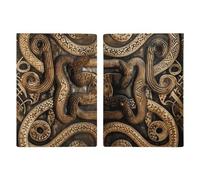 Slim Wallet Passport Holder Snake Pattern Printed Card Holder Passport Cove Leather Wallet Travel Document Organizer, style, 20.3x13.8cm, Casual