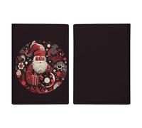 Slim Wallet Passport Holder Snowflake Christmas Ball Printed Card Holder Passport Cove Leather Wallet Travel Document Organizer, style, 20.3x13.8cm, Casual