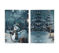 Slim Wallet Passport Holder Snowman Dark Maroon Printed Card Holder Passport Cove Leather Wallet Travel Document Organizer, style, 20.3x13.8cm, Casual