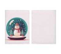 Slim Wallet Passport Holder Snowman Inside The Glass Ball Printed Card Holder Passport Cove Leather Wallet Travel Document Organizer, style, 20.3x13.8cm, Casual