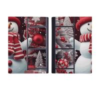 Slim Wallet Passport Holder Snowman Outside The Window Printed Card Holder Passport Cove Leather Wallet Travel Document Organizer, style, 20.3x13.8cm, Casual