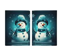 Slim Wallet Passport Holder Snowman Snowflake Printed Card Holder Passport Cove Leather Wallet Travel Document Organizer, style, 20.3x13.8cm, Casual