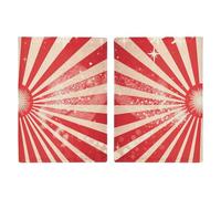 Slim Wallet Passport Holder Sparkling Red Stripes Printed Card Holder Passport Cove Leather Wallet Travel Document Organizer, style, 20.3x13.8cm, Casual