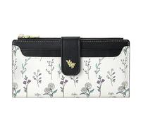 Slim Wallets Women | Leather Thin Floral Vegan Purse,Soft Leather Card Holder,for Shopping Dating Gym Beach Going Out Commuting Work, Black, Refer to description, Unisex