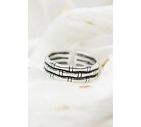 Slim Wave Couple Sun Moon Matching Promise Ring Set The Colourful Aura Silver One Size