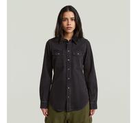 Slim Western Shirt - Black - Women M