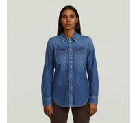 Slim Western Shirt - Dark blue - Women S