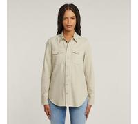 Slim Western Shirt - Green - Women L