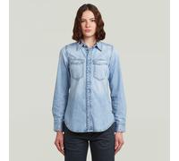 Slim Western Shirt - Light blue - Women L