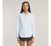 Slim Western Shirt - Light blue - Women L