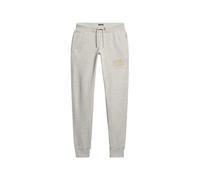 Slim Women's Jogging Trousers Superdry Luxe Metallic Logo Beige XS