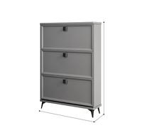 Slim Wooden Shoe Rack Adjustable Shelves Entryway Storage Open Shoe for Various Sizes & Colors (Gray Double Bed 90 cm) Stylish & Functional Footwear Solution