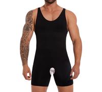 SLIMBELLE Mens Shapewear Bodysuit Tummy Control Full Body Compression Shirt | Seamless and lightweight, full body shaper for men, soft like the second skin