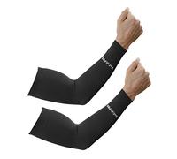 SLIMCELL Gambetti UV Protection Arm Sleeves UPF 50+ - Sports Volleyball Sleeves, Compression Padel Arm Band, Running, Tennis, Arm Sleeve Gaming, Cycling, Volleyball, Golf - Made in Italy, Black, M/L